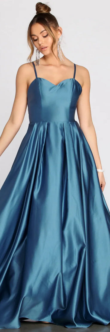 Maisy Satin Strappy Back Gown