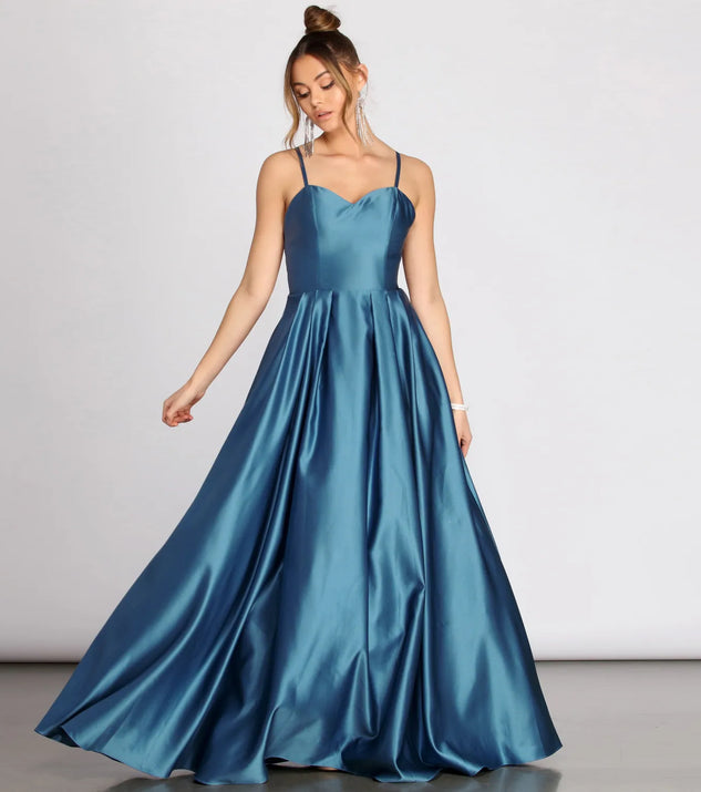 Maisy Satin Strappy Back Gown
