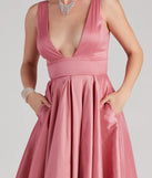 Angelita Taffeta Deep V Ball Gown