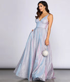 Jules Sleeveless Glitter Ball Gown