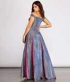 Giannina Off Shoulder Glitter Shine Ball Gown