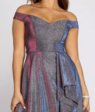 Giannina Off Shoulder Glitter Shine Ball Gown