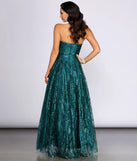 Rae Strapless Glitter Ball Gown