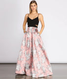 Billie Pleated Floral Ball Gown