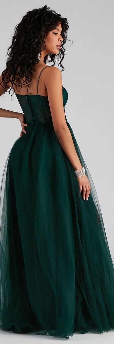 Hailey Formal Lace Bustier Dress