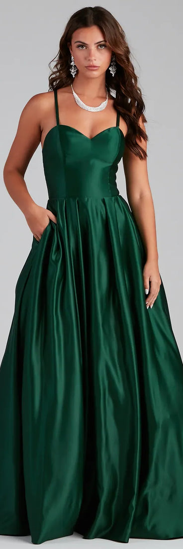Milana Formal Sleeveless Satin Ball Gown