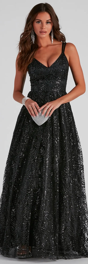 Sutton Sequin And Glitter Ball Gown