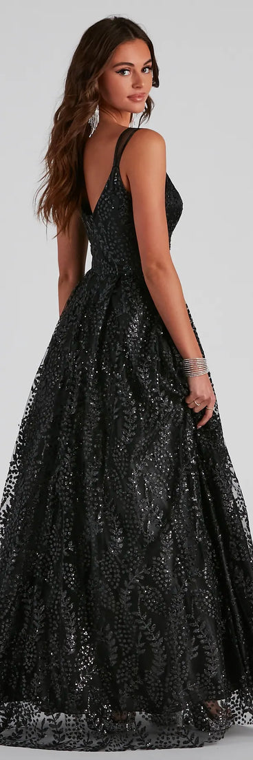 Sutton Sequin And Glitter Ball Gown