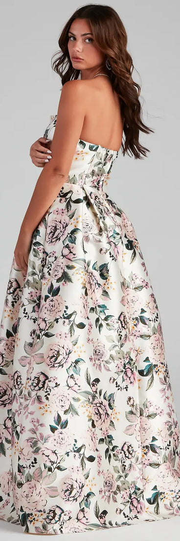 Holland Strapless Floral Ball Gown