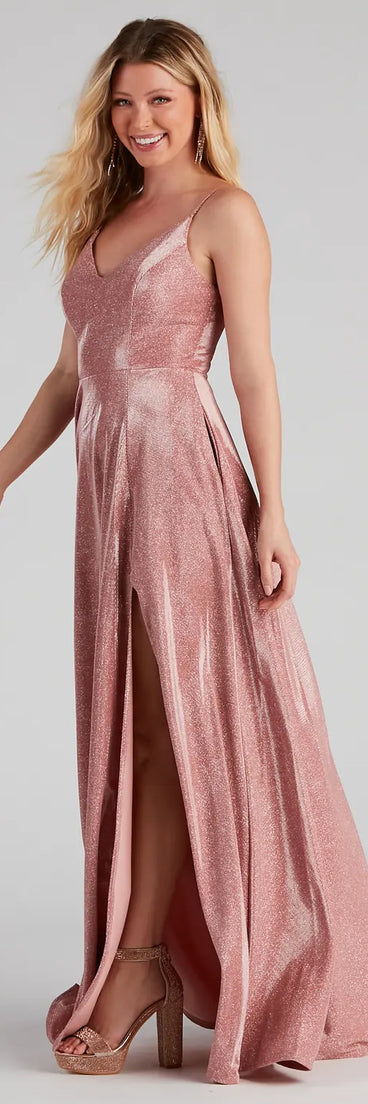 Noelle Formal Woven Glitter Ball Gown