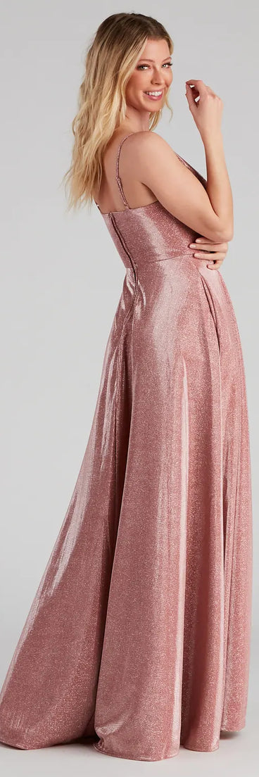 Noelle Formal Woven Glitter Ball Gown