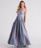 Delaney Iridescent Glitter Woven Ball Gown