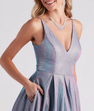 Delaney Iridescent Glitter Woven Ball Gown