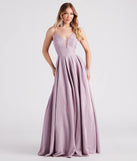 Alaya Woven Glitter A-Line Ball Gown
