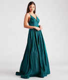 Kiara Glitter A-Line Ball Gown