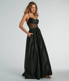 Georgina Satin Corset Lace-Up A-Line Ball Gown