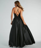 Georgina Satin Corset Lace-Up A-Line Ball Gown