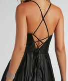 Georgina Satin Corset Lace-Up A-Line Ball Gown