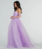 Brie Glitter Polka Dot Tulle Ball Gown With Gloves