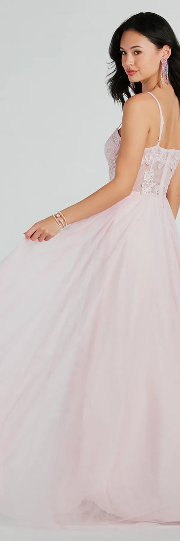 Alexandra Rhinestone Embroidered Tulle Ball Gown