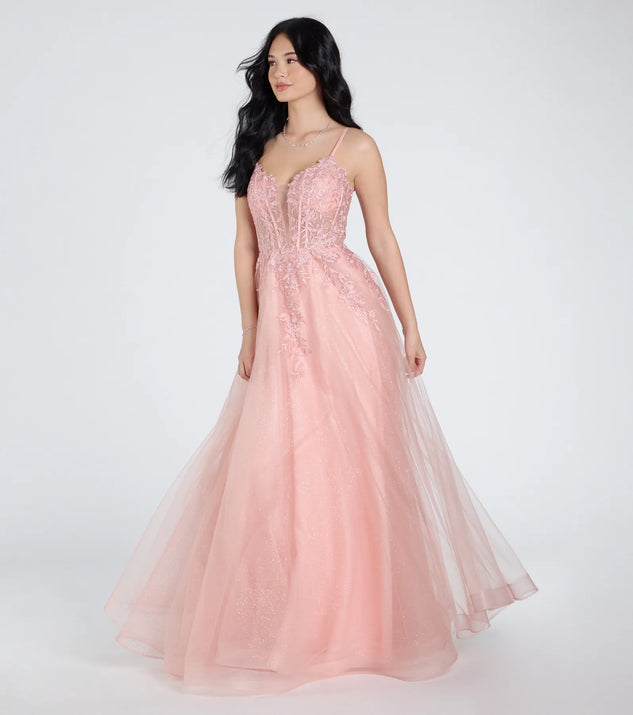Alessa Lace-Up Corset A-Line Ball Gown | Windsor