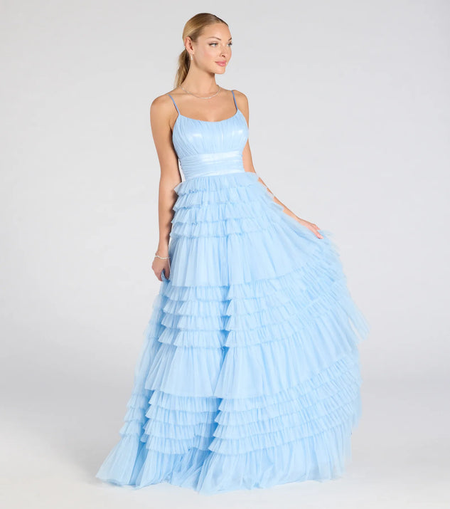 Elle Ruffled Tiered A-Line Formal Dress | Windsor