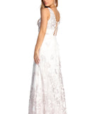 Sadie Lace Up Glitter Ball Gown