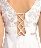 Sadie Lace Up Glitter Ball Gown