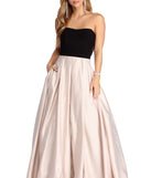 Marie Strapless Satin Ball Gown
