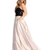 Marie Strapless Satin Ball Gown