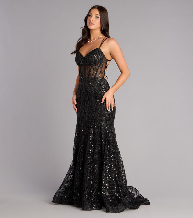 Pam Glitter Strappy Mermaid Ball Gown | Windsor Pam Glitter Strappy Mermaid Ball Gown | Windsor