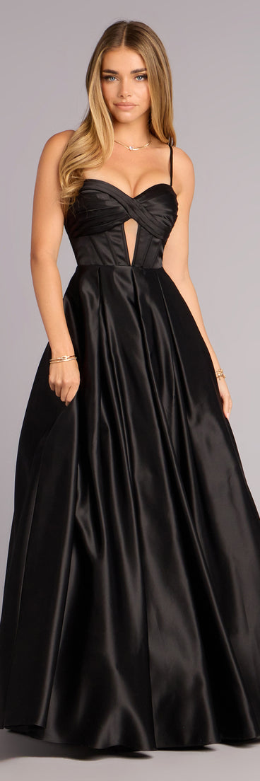 Gracelyn Satin Corset A-Line Gown