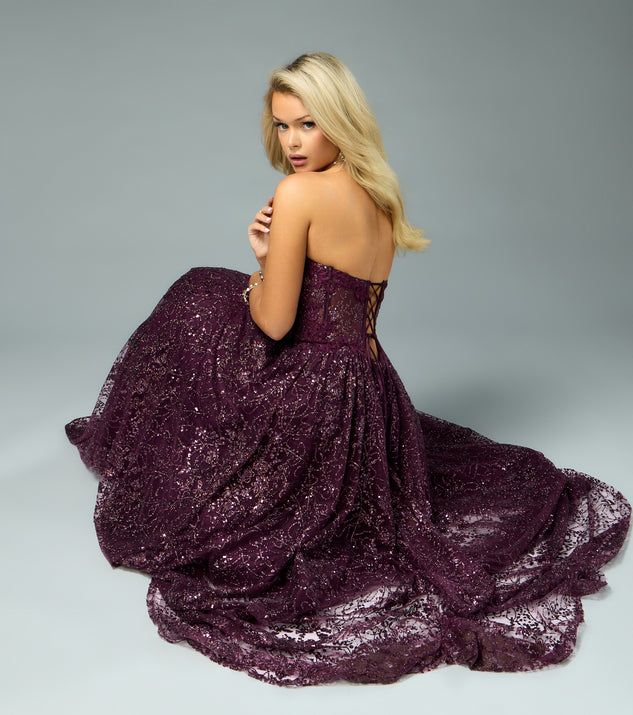 windsor purple glitter dress Violet Formal Glitter Sequin Mermaid Dress