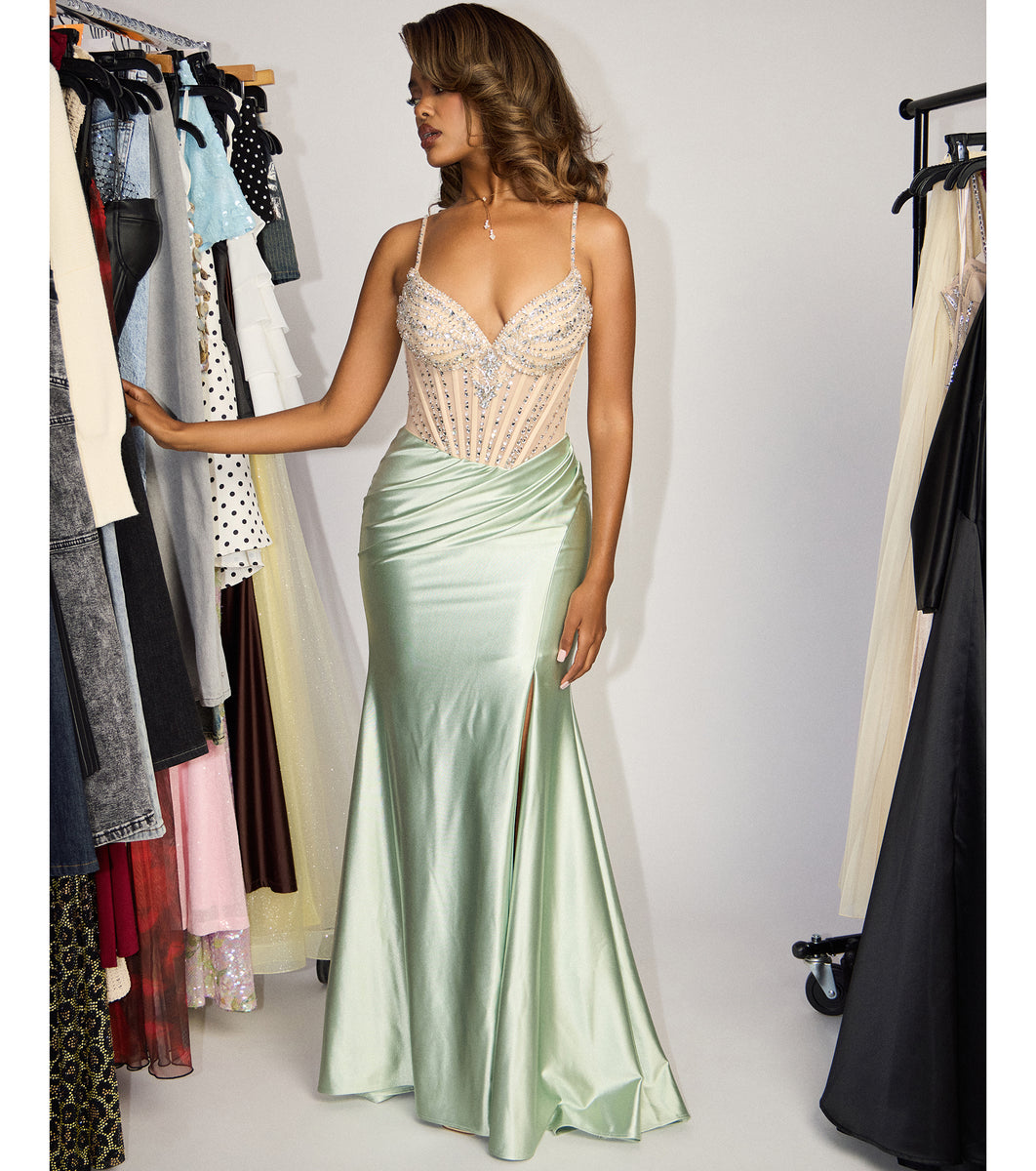 Devon Rhinestone Corset Formal Dress & Windsor