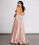 Ashley Shine Beaded Waist Formal Dress