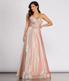 Ashley Shine Beaded Waist Formal Dress