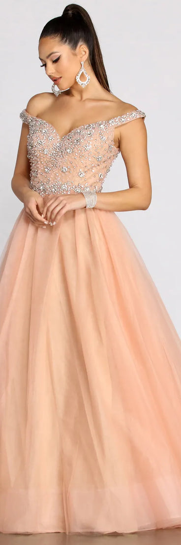 Demi Beaded Tulle Ball Gown