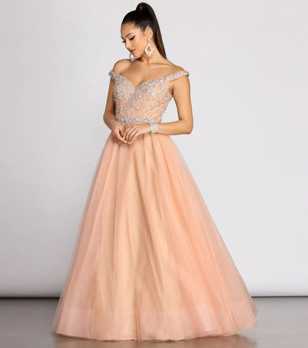 Demi Beaded Tulle Ball Gown