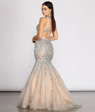 Sahar Open Back Beaded Mermaid Dress