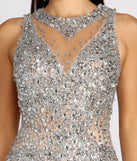 Sahar Open Back Beaded Mermaid Dress