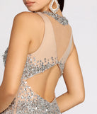 Sahar Open Back Beaded Mermaid Dress