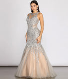 Sahar Open Back Beaded Mermaid Dress