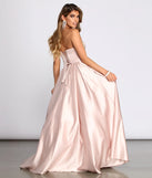 Joanne Floral Satin Ball Gown