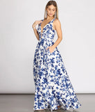 Jackie Floral Satin Ball Gown