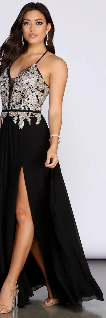 Imogen Metallic A-Line Dress