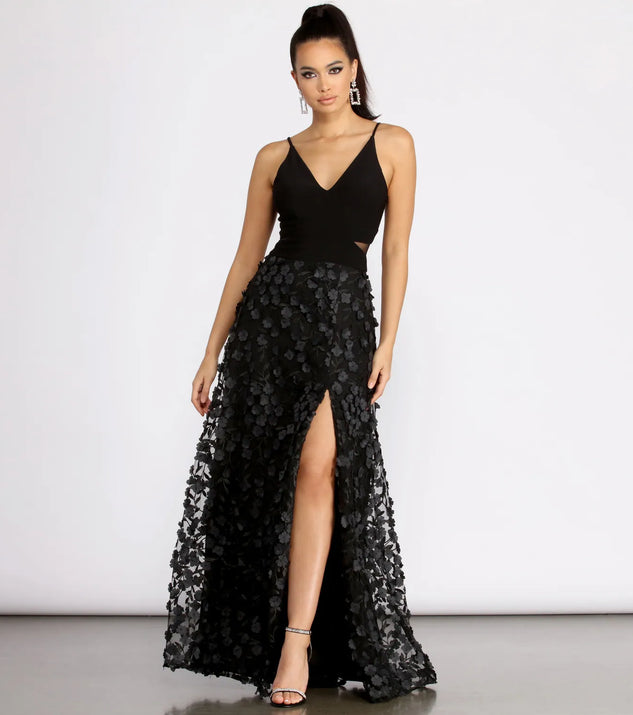 Amira Floral Applique A-Line Dress