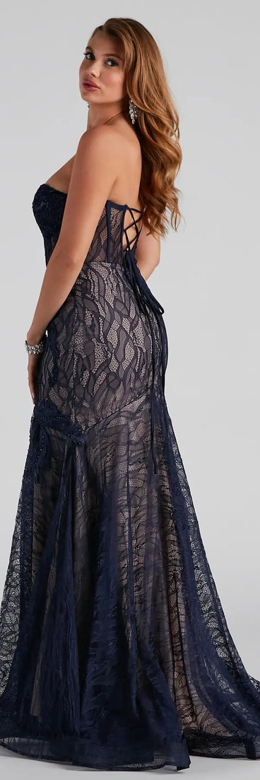 Julianna Strapless Lace Formal Dress