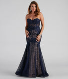 Julianna Strapless Lace Formal Dress