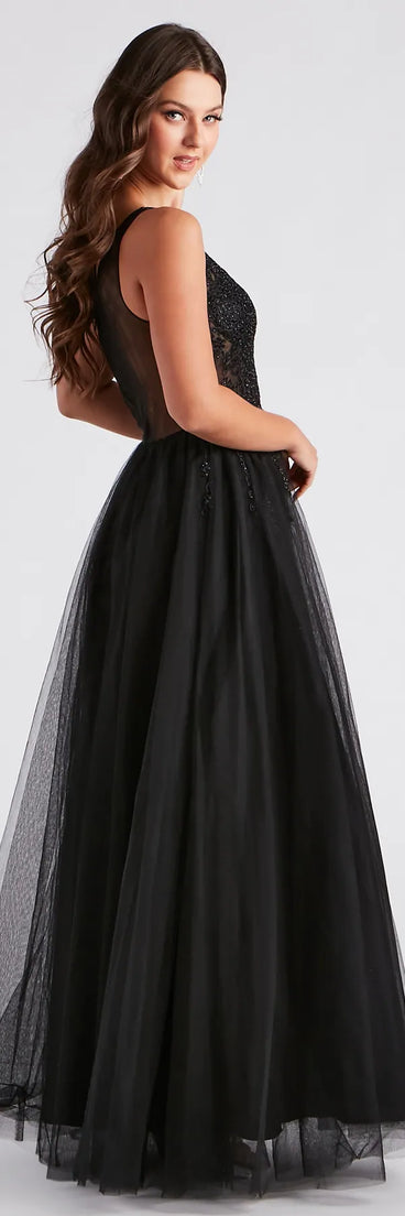 Julissa Lace Tulle A-Line Ball Gown