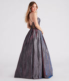 Robyn Metallic A-Line Ball Gown